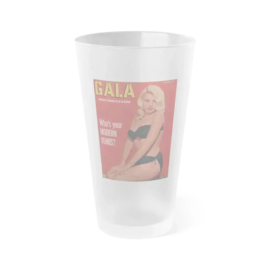Barbara Nichols #432 - Barbara on Cover in Color from GALA Magazine January '53 (Vintage Female Icon) Frosted Pint Glass 16oz 16oz Frosted - Go Mug Yourself