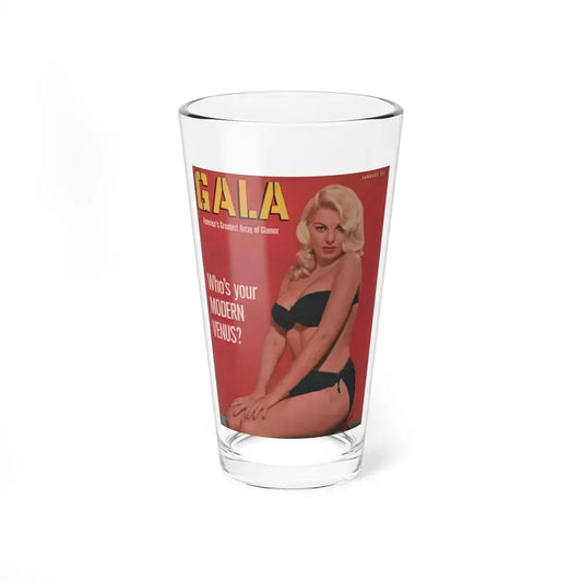 Barbara Nichols #432 - Barbara on Cover in Color from GALA Magazine January '53 (Vintage Female Icon) Pint Glass 16oz 16oz - Go Mug Yourself