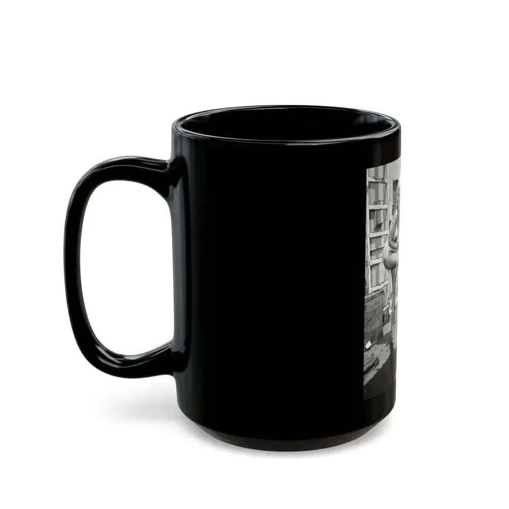 Barbara Nichols #441 (Vintage Female Icon) Black Coffee Mug - Go Mug Yourself