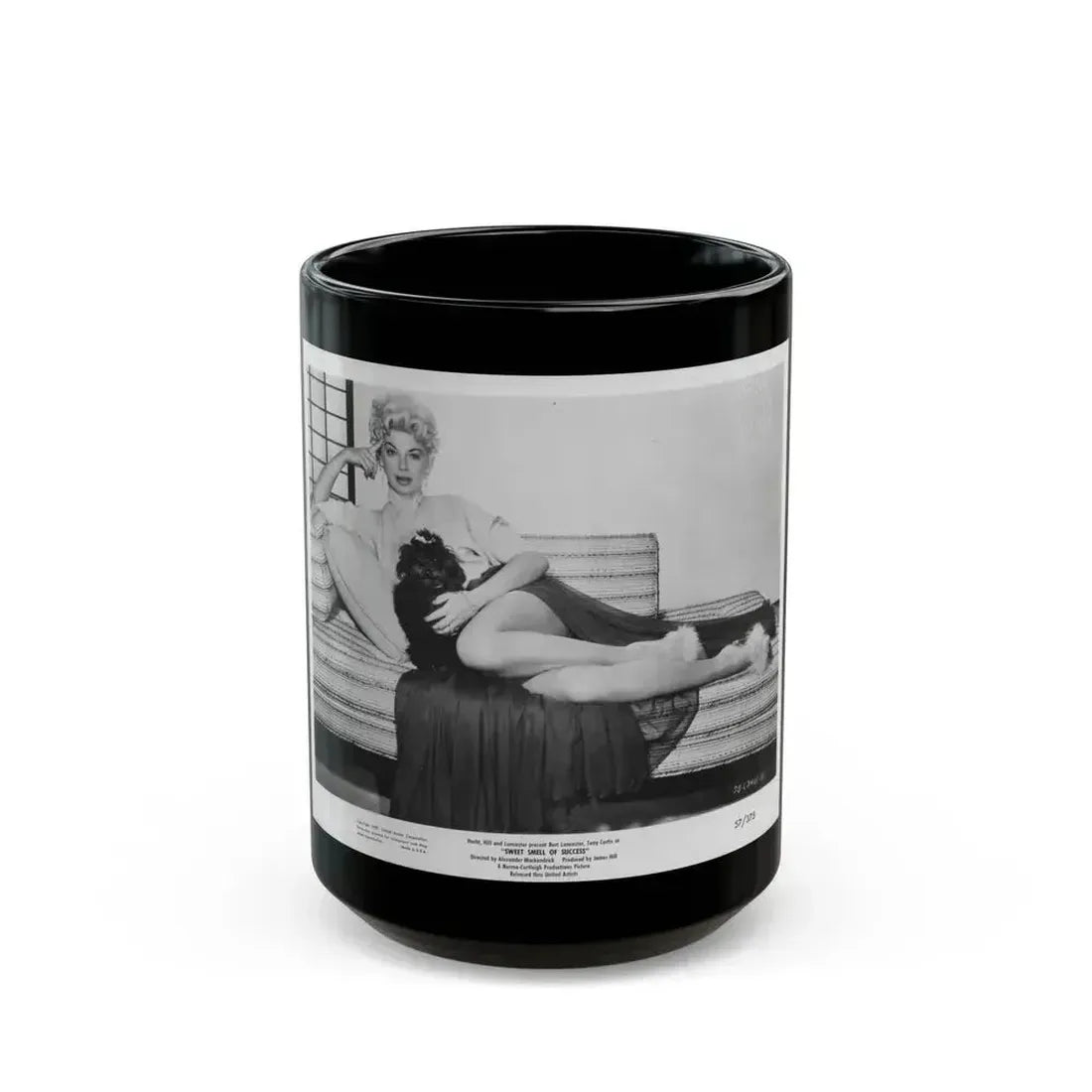 Barbara Nichols #442 (Vintage Female Icon) Black Coffee Mug 15oz - Go Mug Yourself
