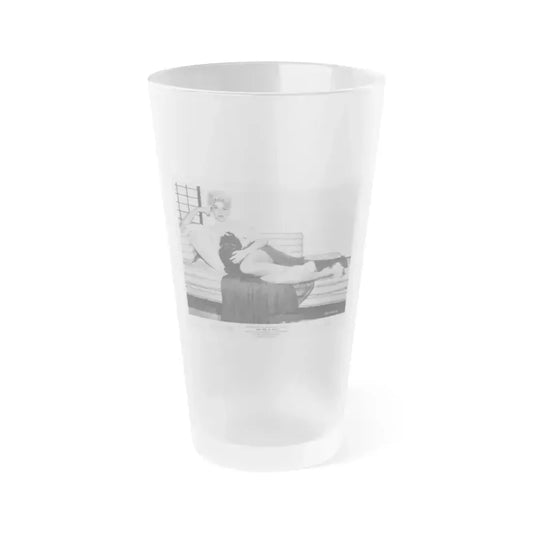 Barbara Nichols #442 (Vintage Female Icon) Frosted Pint Glass 16oz 16oz Frosted - Go Mug Yourself