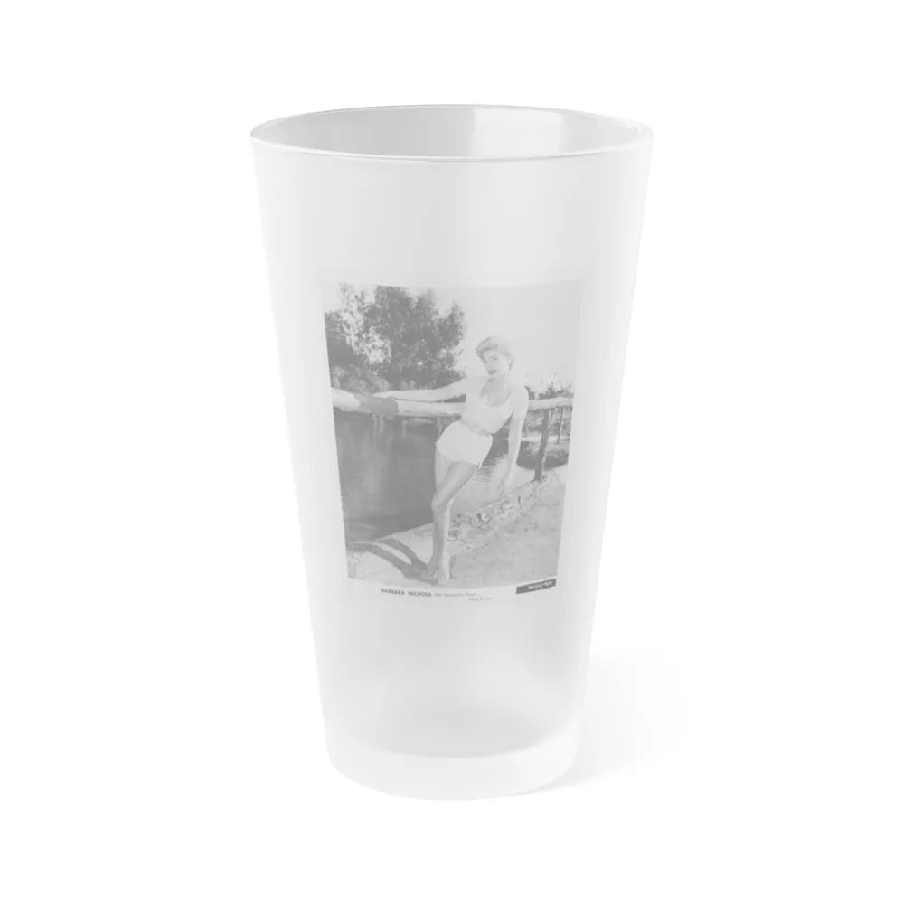 Barbara Nichols #443 (Vintage Female Icon) Frosted Pint Glass 16oz-16oz-Frosted-Go Mug Yourself