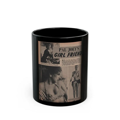 Barbara Nichols #450 - Page 1 of 4 with, 3 B&W Photos, 2 Captions & Short Article from Sir! Mag. Nov. '52 (Vintage Female Icon) Black Coffee Mug 11oz - Go Mug Yourself