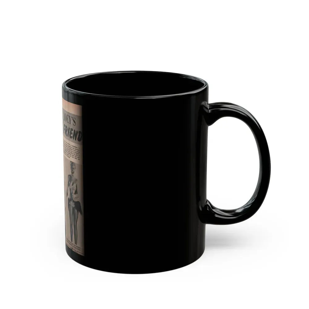 Barbara Nichols #450 - Page 1 of 4 with, 3 B&W Photos, 2 Captions & Short Article from Sir! Mag. Nov. '52 (Vintage Female Icon) Black Coffee Mug - Go Mug Yourself