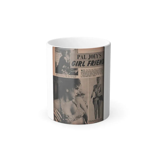 Barbara Nichols #450 - Page 1 of 4 with, 3 B&W Photos, 2 Captions & Short Article from Sir! Mag. Nov. '52 (Vintage Female Icon) Color Changing Mug 11oz 11oz - Go Mug Yourself