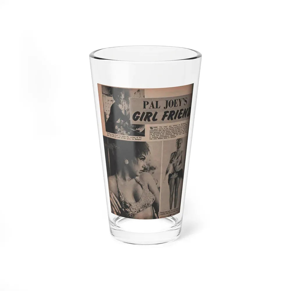 Barbara Nichols #450 - Page 1 of 4 with, 3 B&W Photos, 2 Captions & Short Article from Sir! Mag. Nov. '52 (Vintage Female Icon) Pint Glass 16oz 16oz - Go Mug Yourself