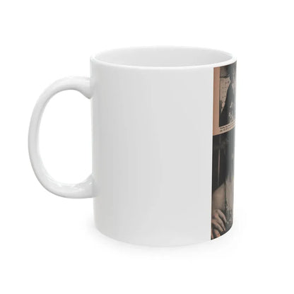 Barbara Nichols #450 - Page 1 of 4 with, 3 B&W Photos, 2 Captions & Short Article from Sir! Mag. Nov. '52 (Vintage Female Icon) White Coffee Mug - Go Mug Yourself