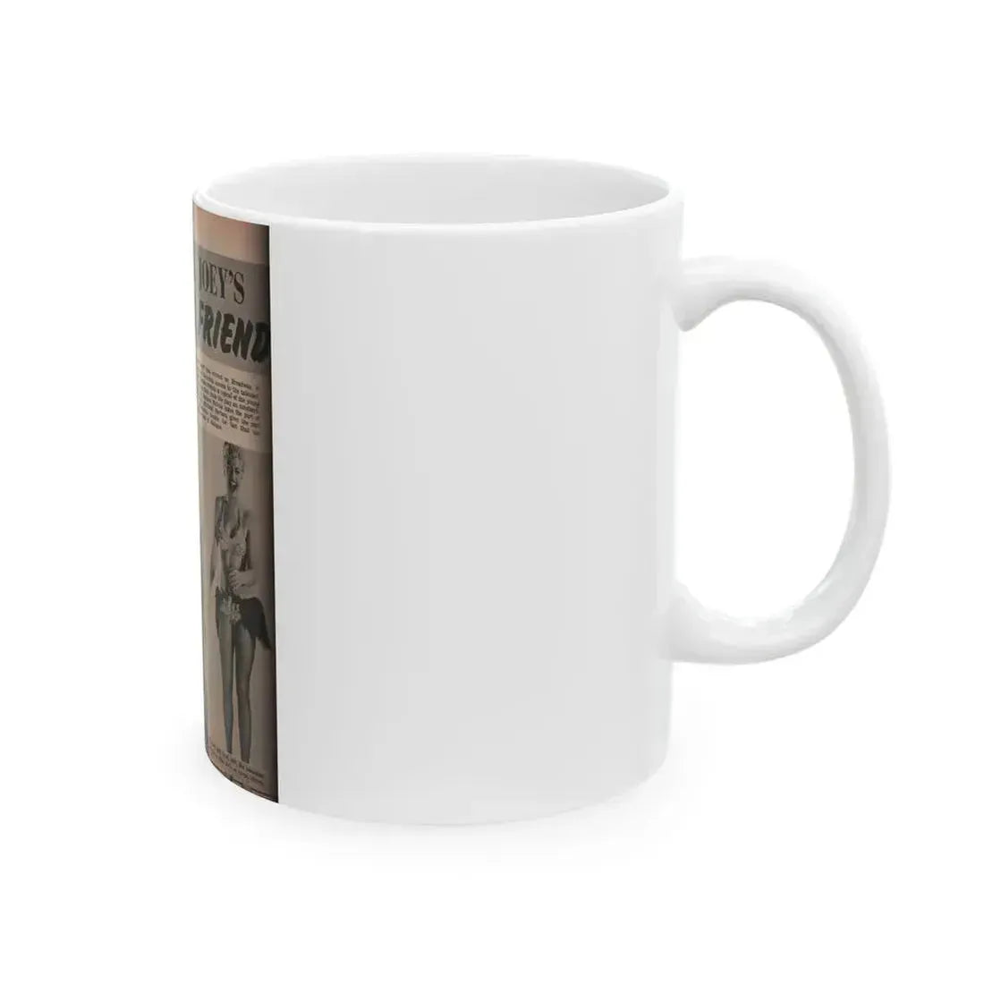 Barbara Nichols #450 - Page 1 of 4 with, 3 B&W Photos, 2 Captions & Short Article from Sir! Mag. Nov. '52 (Vintage Female Icon) White Coffee Mug - Go Mug Yourself