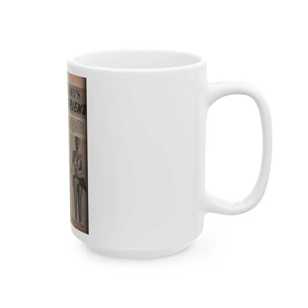 Barbara Nichols #450 - Page 1 of 4 with, 3 B&W Photos, 2 Captions & Short Article from Sir! Mag. Nov. '52 (Vintage Female Icon) White Coffee Mug - Go Mug Yourself