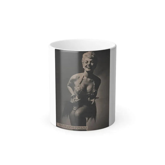 Barbara Nichols #451 - Page 2 of 4 with, 1 B&W Photo & Caption from Sir! Mag. Nov. '52 (Vintage Female Icon) Color Changing Mug 11oz 11oz - Go Mug Yourself
