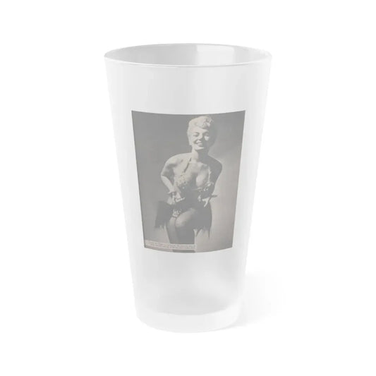Barbara Nichols #451 - Page 2 of 4 with, 1 B&W Photo & Caption from Sir! Mag. Nov. '52 (Vintage Female Icon) Frosted Pint Glass 16oz 16oz Frosted - Go Mug Yourself