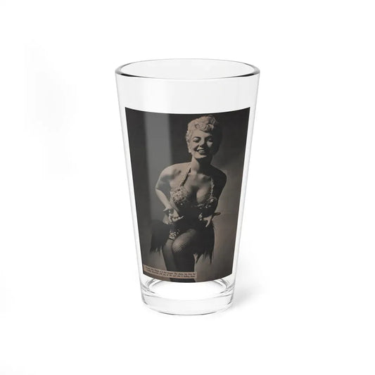 Barbara Nichols #451 - Page 2 of 4 with, 1 B&W Photo & Caption from Sir! Mag. Nov. '52 (Vintage Female Icon) Pint Glass 16oz 16oz - Go Mug Yourself
