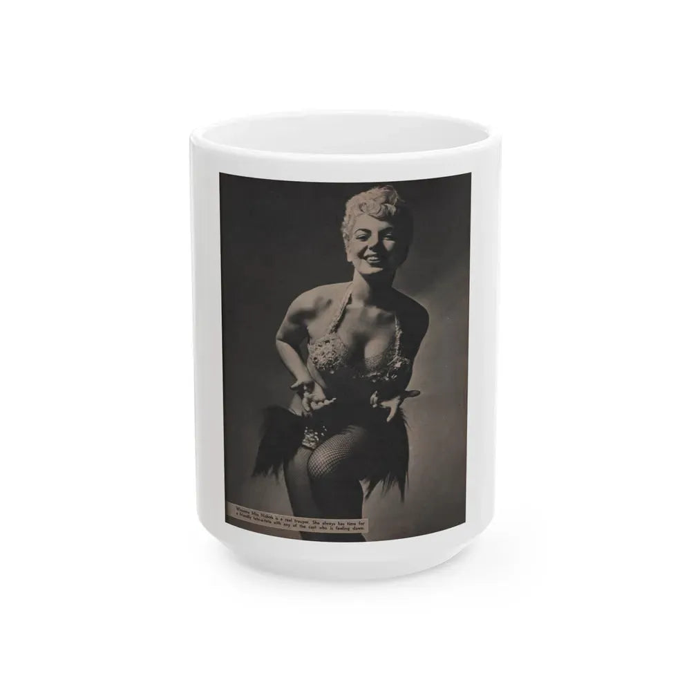 Barbara Nichols #451 - Page 2 of 4 with, 1 B&W Photo & Caption from Sir! Mag. Nov. '52 (Vintage Female Icon) White Coffee Mug 15oz - Go Mug Yourself