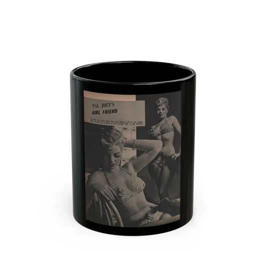 Barbara Nichols #452 - Page 3 of 4 with, 2 B&W Photos & Caption from Sir! Mag. Nov. '52 (Vintage Female Icon) Black Coffee Mug 11oz - Go Mug Yourself