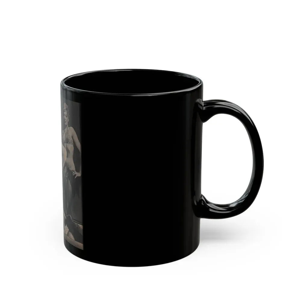 Barbara Nichols #452 - Page 3 of 4 with, 2 B&W Photos & Caption from Sir! Mag. Nov. '52 (Vintage Female Icon) Black Coffee Mug - Go Mug Yourself