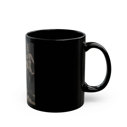 Barbara Nichols #452 - Page 3 of 4 with, 2 B&W Photos & Caption from Sir! Mag. Nov. '52 (Vintage Female Icon) Black Coffee Mug - Go Mug Yourself
