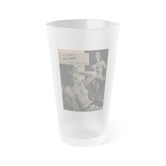 Barbara Nichols #452 - Page 3 of 4 with, 2 B&W Photos & Caption from Sir! Mag. Nov. '52 (Vintage Female Icon) Frosted Pint Glass 16oz 16oz Frosted - Go Mug Yourself