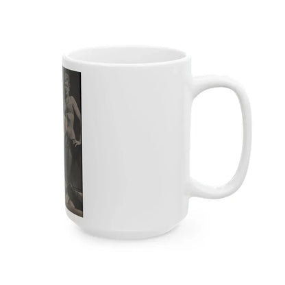 Barbara Nichols #452 - Page 3 of 4 with, 2 B&W Photos & Caption from Sir! Mag. Nov. '52 (Vintage Female Icon) White Coffee Mug - Go Mug Yourself