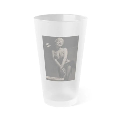 Barbara Nichols #453 - Page 4 of 4 with, 1 B&W Photo & Caption from Sir! Mag. Nov. '52 (Vintage Female Icon) Frosted Pint Glass 16oz 16oz Frosted - Go Mug Yourself