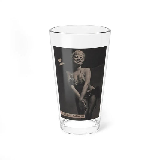 Barbara Nichols #453 - Page 4 of 4 with, 1 B&W Photo & Caption from Sir! Mag. Nov. '52 (Vintage Female Icon) Pint Glass 16oz 16oz - Go Mug Yourself