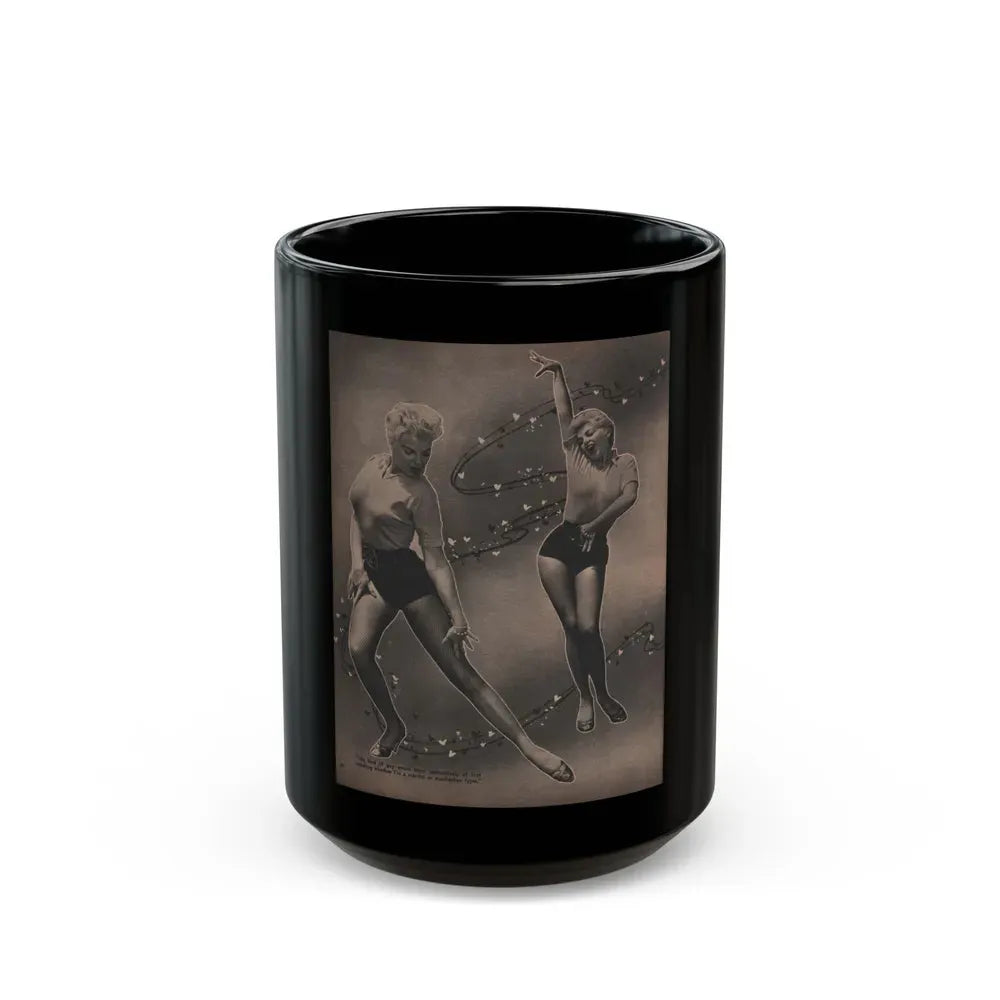 Barbara Nichols #455 - Page 1 of 4 with, 2 B&W Photos & Caption from Sir! Mag. July '55 (Vintage Female Icon) Black Coffee Mug 15oz - Go Mug Yourself