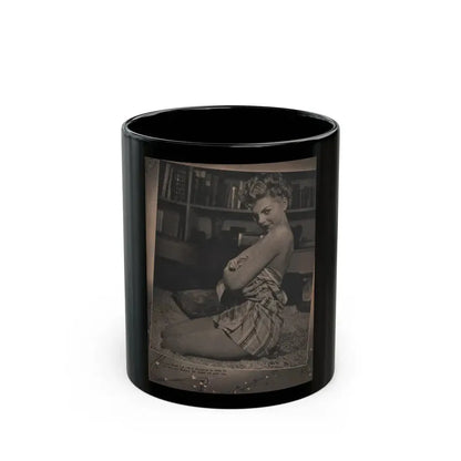 Barbara Nichols #456 - Page 2 of 4 with, 1 B&W Photo & Caption from Sir! Mag. July '55 (Vintage Female Icon) Black Coffee Mug 11oz - Go Mug Yourself