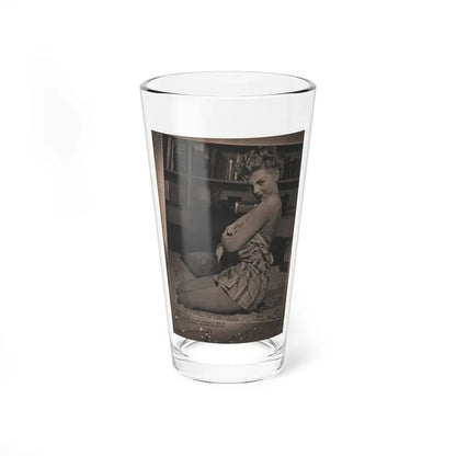 Barbara Nichols #456 - Page 2 of 4 with, 1 B&W Photo & Caption from Sir! Mag. July '55 (Vintage Female Icon) Pint Glass 16oz 16oz - Go Mug Yourself
