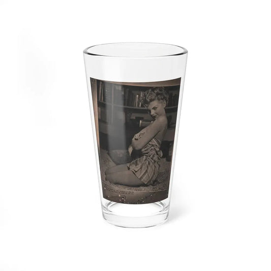 Barbara Nichols #456 - Page 2 of 4 with, 1 B&W Photo & Caption from Sir! Mag. July '55 (Vintage Female Icon) Pint Glass 16oz 16oz - Go Mug Yourself