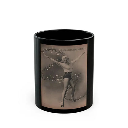 Barbara Nichols #457 - Page 3 of 4 with, 1 B&W Photo & Caption from Sir! Mag. July '55 (Vintage Female Icon) Black Coffee Mug 11oz - Go Mug Yourself