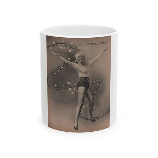Barbara Nichols #457 - Page 3 of 4 with, 1 B&W Photo & Caption from Sir! Mag. July '55 (Vintage Female Icon) White Coffee Mug 11oz - Go Mug Yourself