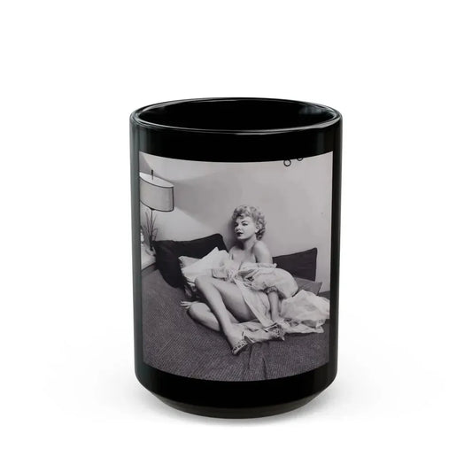 Barbara Nichols #461 (Vintage Female Icon) Black Coffee Mug 15oz - Go Mug Yourself