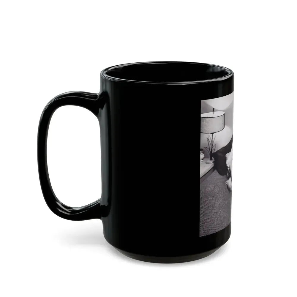 Barbara Nichols #461 (Vintage Female Icon) Black Coffee Mug - Go Mug Yourself