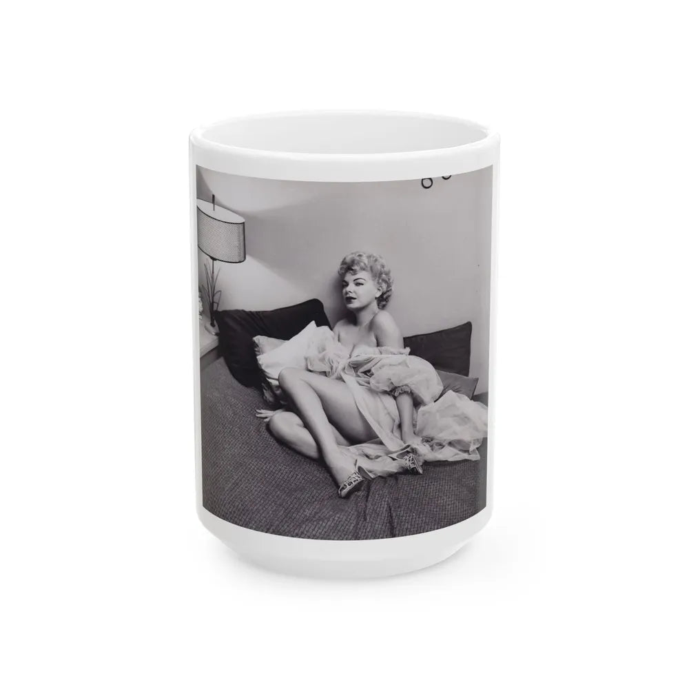 Barbara Nichols #461 (Vintage Female Icon) White Coffee Mug-15oz-Go Mug Yourself