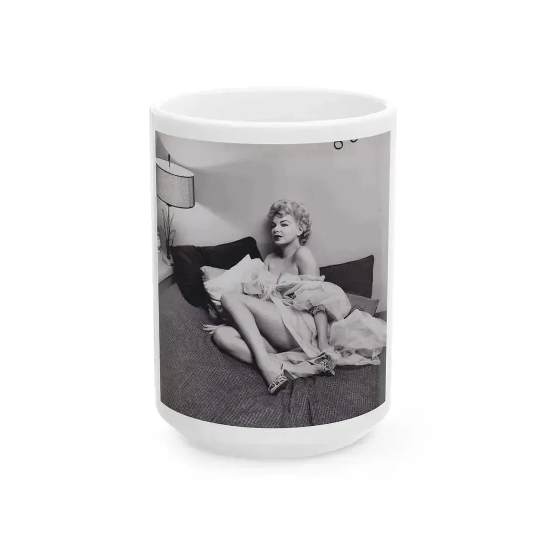 Barbara Nichols #461 (Vintage Female Icon) White Coffee Mug 15oz - Go Mug Yourself