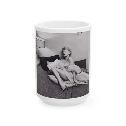 Barbara Nichols #461 (Vintage Female Icon) White Coffee Mug 15oz - Go Mug Yourself
