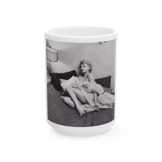 Barbara Nichols #461 (Vintage Female Icon) White Coffee Mug 15oz - Go Mug Yourself