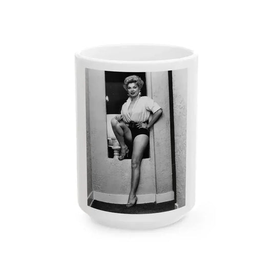 Barbara Nichols #463 (Vintage Female Icon) White Coffee Mug 15oz - Go Mug Yourself