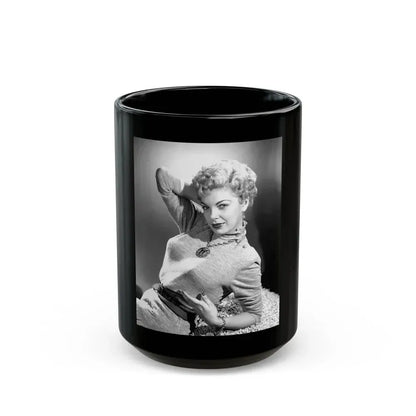 Barbara Nichols #464 (Vintage Female Icon) Black Coffee Mug 15oz - Go Mug Yourself
