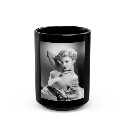 Barbara Nichols #464 (Vintage Female Icon) Black Coffee Mug 15oz - Go Mug Yourself