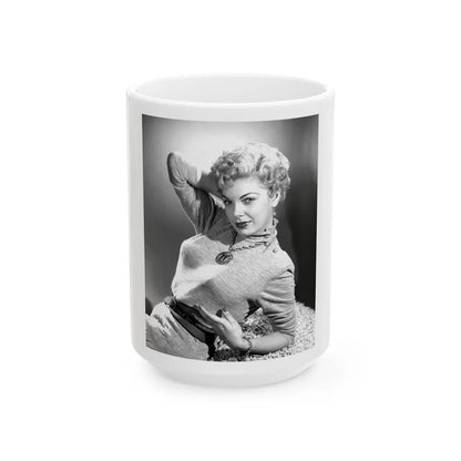 Barbara Nichols #464 (Vintage Female Icon) White Coffee Mug-15oz-Go Mug Yourself