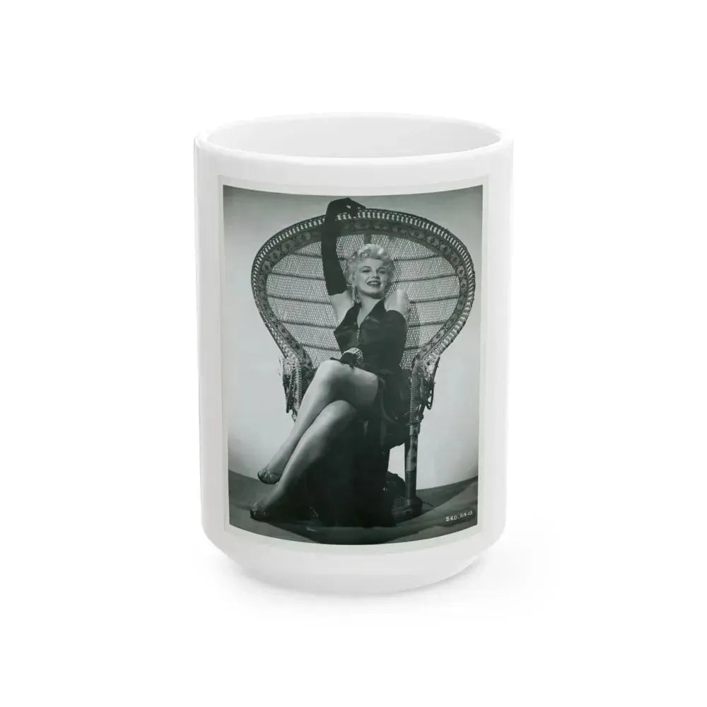 Barbara Nichols #467 (Vintage Female Icon) White Coffee Mug 15oz - Go Mug Yourself