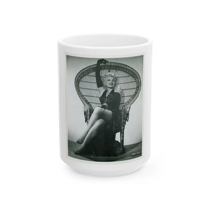 Barbara Nichols #467 (Vintage Female Icon) White Coffee Mug-15oz-Go Mug Yourself