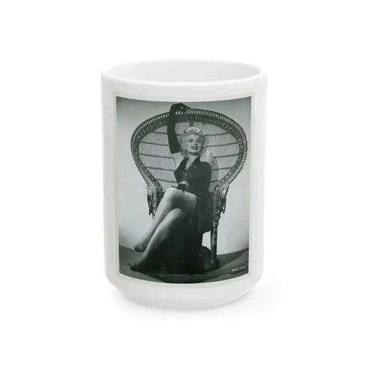Barbara Nichols #467 (Vintage Female Icon) White Coffee Mug 15oz - Go Mug Yourself