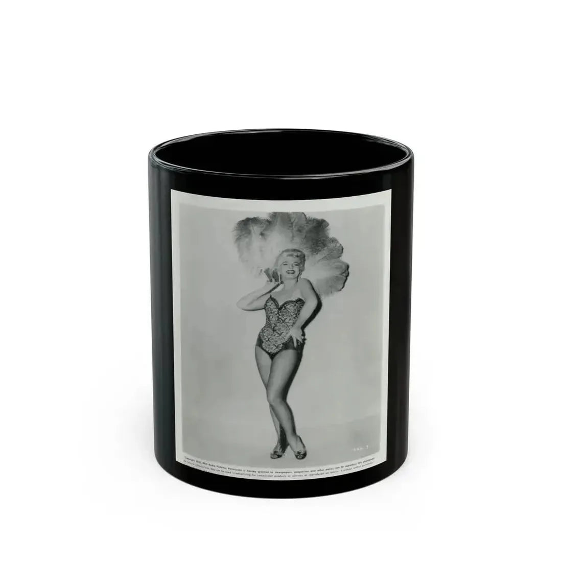 Barbara Nichols #47 (Vintage Female Icon) Black Coffee Mug 11oz - Go Mug Yourself