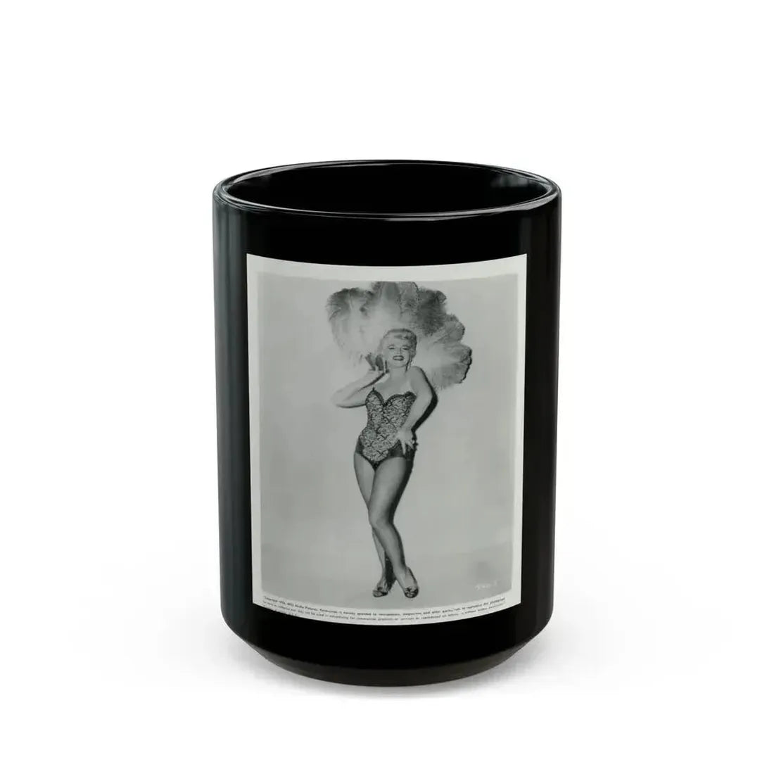 Barbara Nichols #47 (Vintage Female Icon) Black Coffee Mug 15oz - Go Mug Yourself