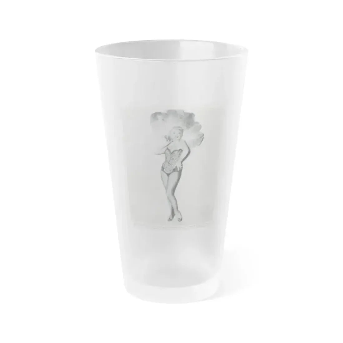 Barbara Nichols #47 (Vintage Female Icon) Frosted Pint Glass 16oz 16oz Frosted - Go Mug Yourself