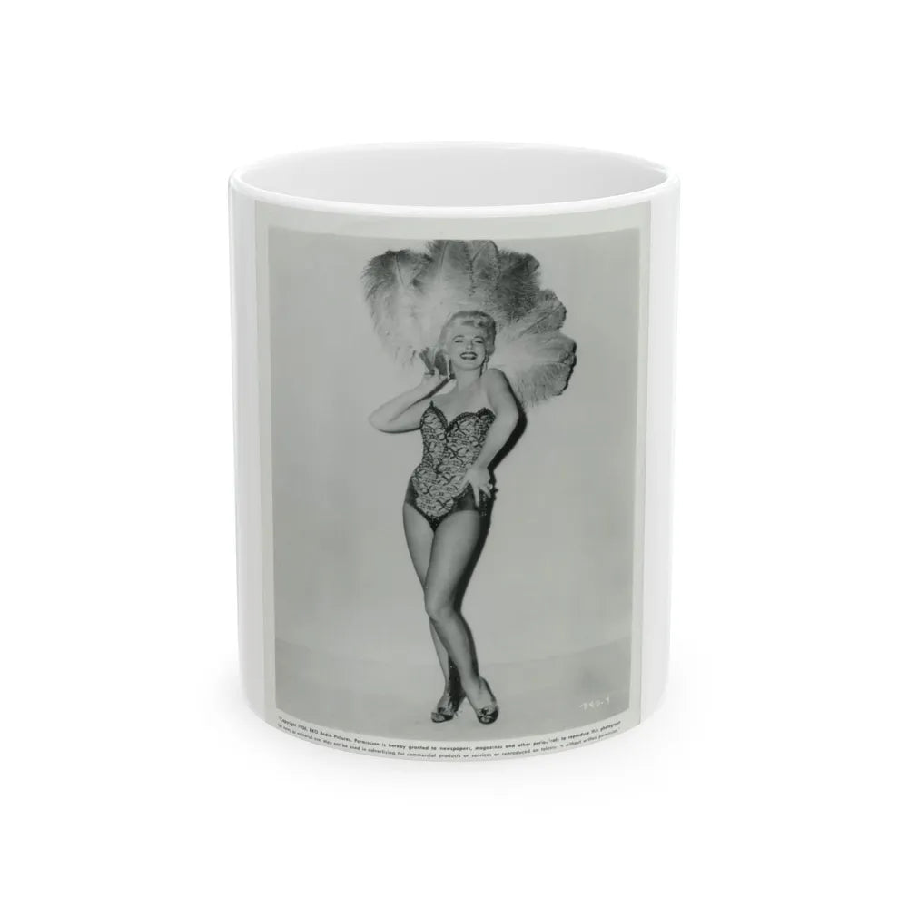 Barbara Nichols #47 (Vintage Female Icon) White Coffee Mug-11oz-Go Mug Yourself