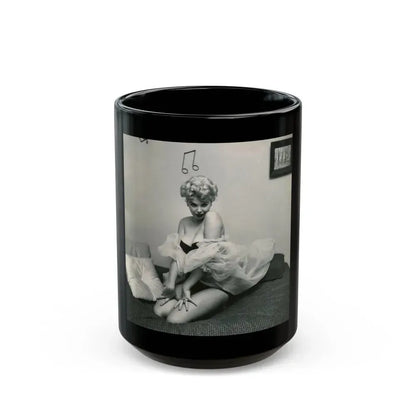 Barbara Nichols #472 (Vintage Female Icon) Black Coffee Mug 15oz - Go Mug Yourself