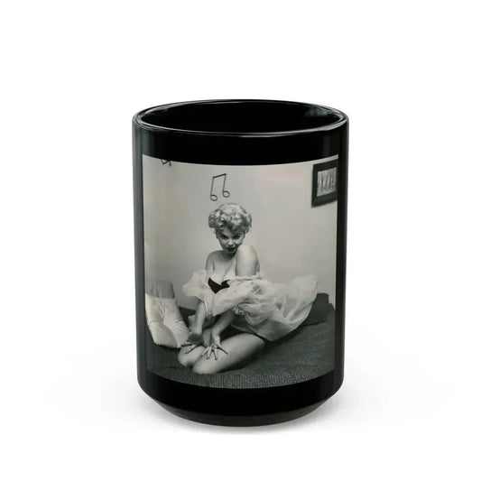 Barbara Nichols #472 (Vintage Female Icon) Black Coffee Mug 15oz - Go Mug Yourself