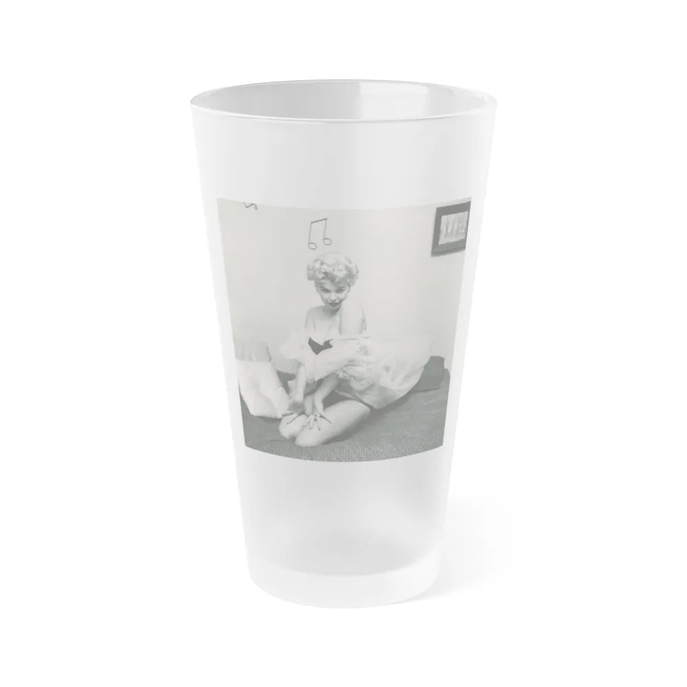 Barbara Nichols #472 (Vintage Female Icon) Frosted Pint Glass 16oz-16oz-Frosted-Go Mug Yourself